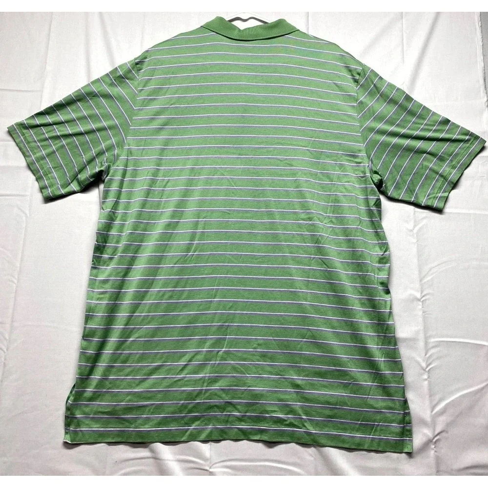 Polo Golf Ralph Lauren Polo Shirt Mens XL Green Purple Striped Performance